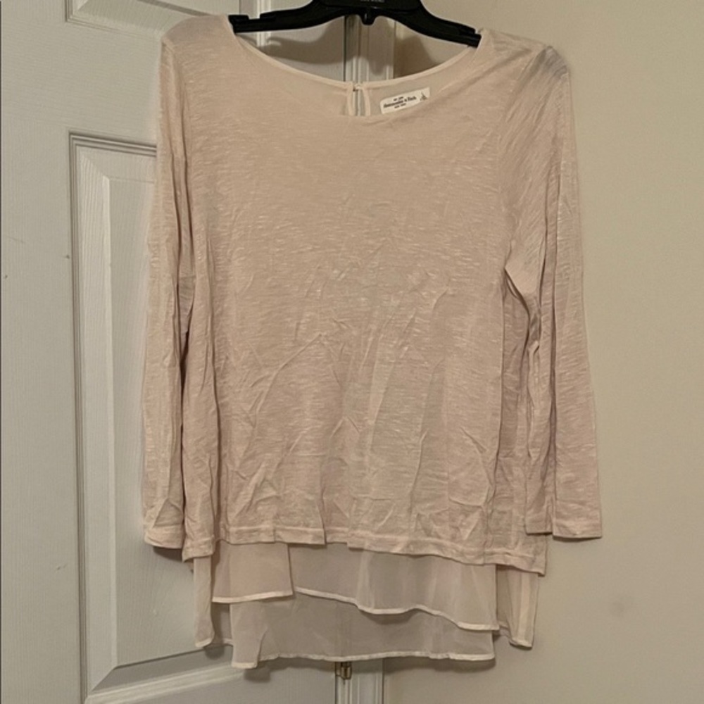 Abercrombie & Fitch Light Pink Layered Blouse